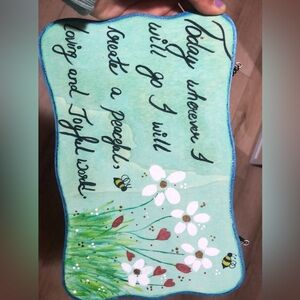 Motivation quote acrylic painting on wood.